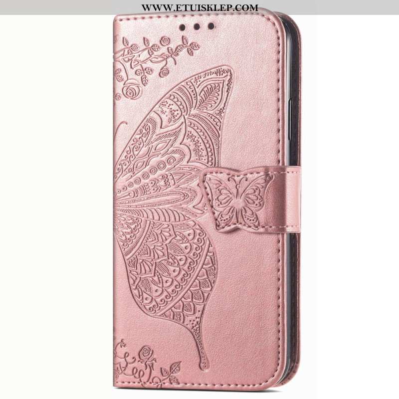 Etui Folio do Vivo Y16 Barokowy Motyl